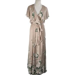 Show Me Your Mumu Wedding Audrey Maxi Dress Boquet Toss Chiffon Size XL NWT